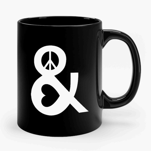 peace and love logo 1 Ceramic Mug