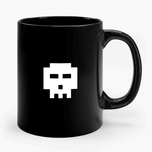 8 Bit Skull Ringer Great For Costume Or Cosplay Ceramic Mug