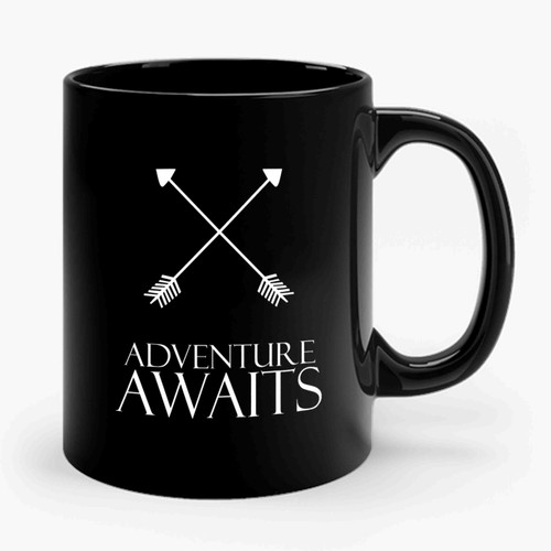 Adventure Awaits Arrow Ceramic Mug