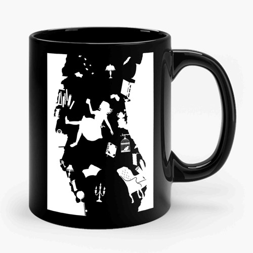 Alice In Wonderland Falling Down The Rabbit Hole Ceramic Mug