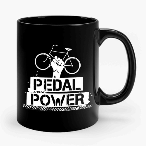 Bicycle PEDAL POWER Modern Road Bike Road Bicycle Cycling Bike Gift Gifts for Cyclists Ceramic Mug