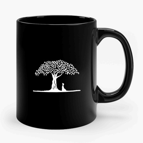 Buddha Under The Bodhi Tree Buddhist Symbol Ceramic Mug