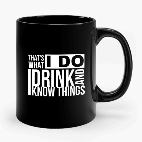 Game of Thrones Tyrion Lannister I Drink and I Know Things Lettering Ceramic Mug