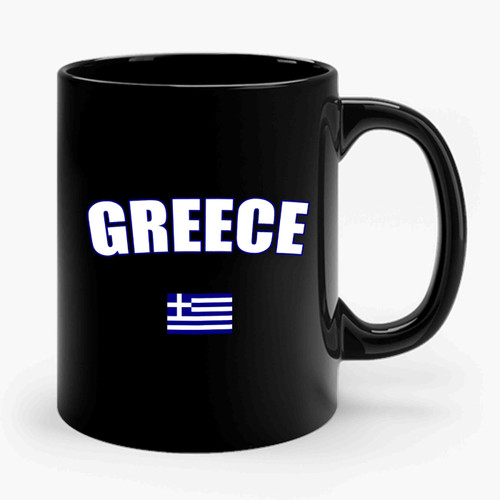 Greece Hellenic Republic Greek Pride Athens Greece Soccer Ceramic Mug