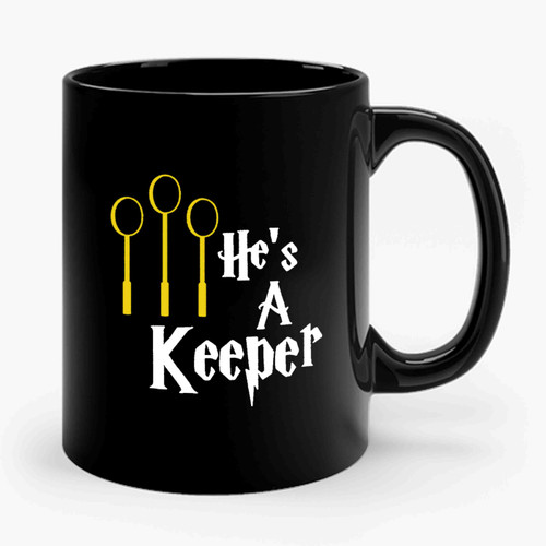 He's A Keeper ( Goal Post) Harry Potter Inspired Ceramic Mug