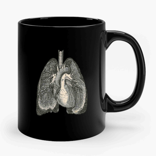 Healthy Retro Lungs Medical Anatomy Doctor Dr Unique Ceramic Mug