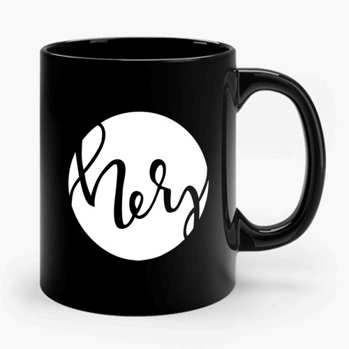 His And Hers Set Engagement Gift Handlettered Design Printed 2 Ceramic Mug