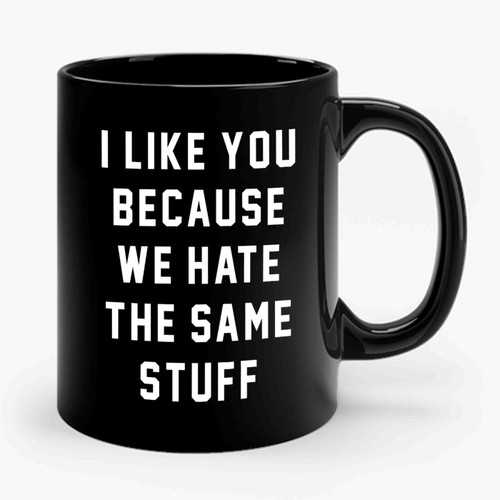 I Like You Because We Hate The Same Stuff Gift For Best Friend Ceramic Mug