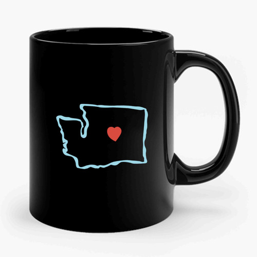 I Love Washington State Washington I Heart Wa Ceramic Mug