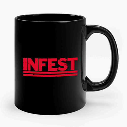 INFEST Straight Edge Hardcore Converge Minor Threat Black Metal Dead Kennedys Thrash Death Metal Pushead Punk Zombie Ceramic Mug