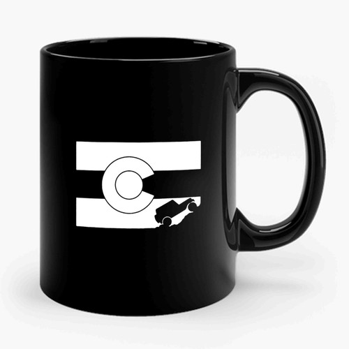 Jeep 2 Door Wrangler Colorado Flag Off Roading Gift For Dad Christmas Gift Ceramic Mug
