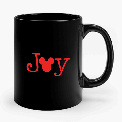 Joy Mickey Mouse Disney Vacation Christmas Holiday Festive Disneyworld Disneyland Ceramic Mug