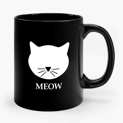 Kitty Cat Meow Ceramic Mug