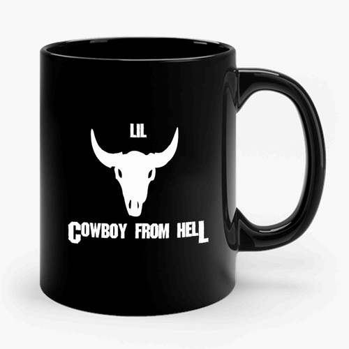 Lil Cowboy From Hell Pantera Heavy Metal Rockstar Ceramic Mug