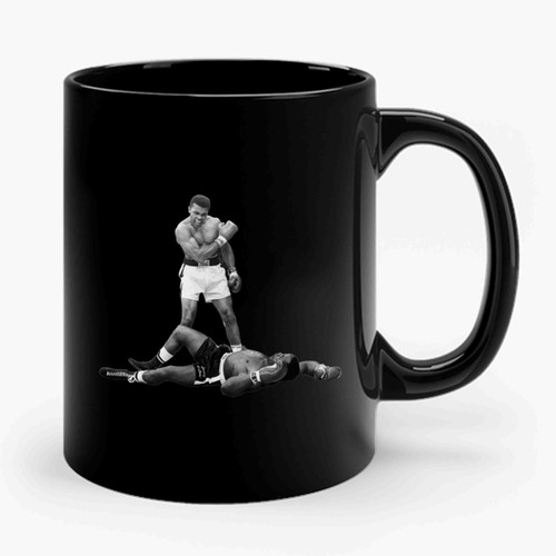 Muhammad Ali Cassius Clay Sonny Liston Boxing Ceramic Mug