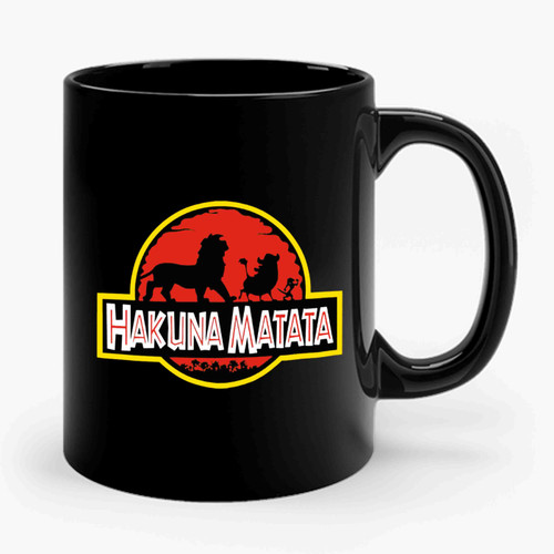 Lion King Hakuna Matata Jurrasic Park Logo Ceramic Mug