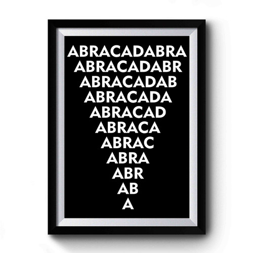 Abracadabra Spells Occult Goth Charm Heal Witch Magic Premium Poster