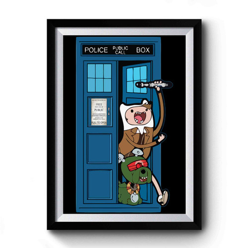 Adventure Time Dr Who Time Lord Tardis Premium Poster