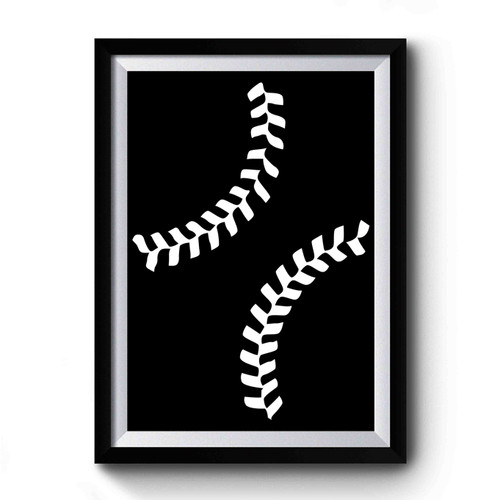 Baseball Laces Premium Poster
