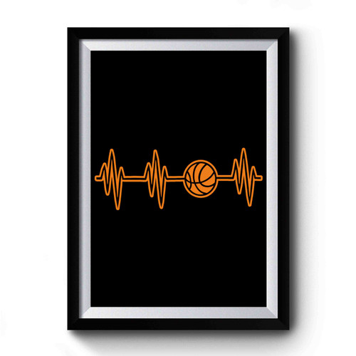 Basketball Heartbeat Premium Poster