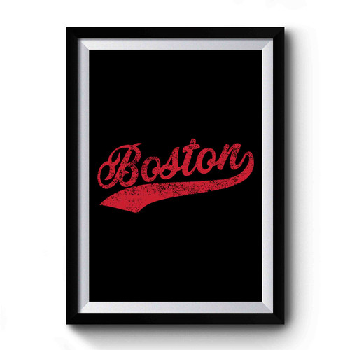 Boston City Script Premium Poster