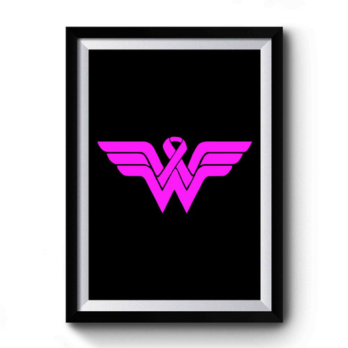 Breast Cancer Ribbon Wings Wonder Premium Poster