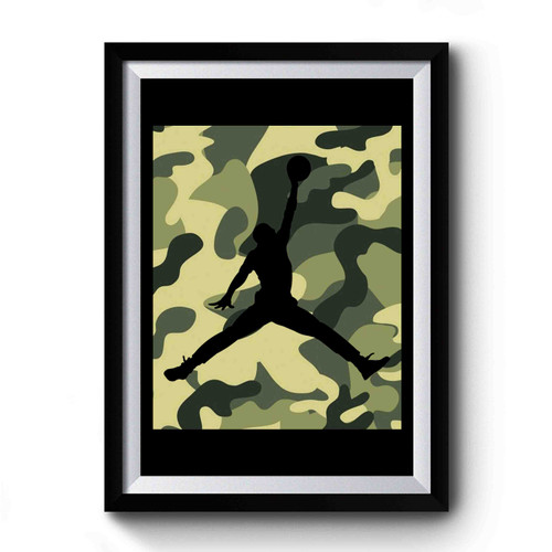 Camo Jordan Jumpman Premium Poster