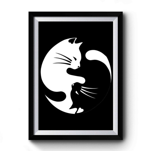 Cat Yin Yang Premium Poster