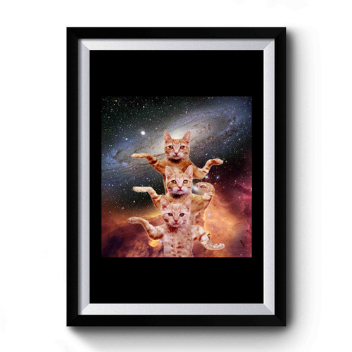 Cats Are Dancing In Space Kitten Premium Poster