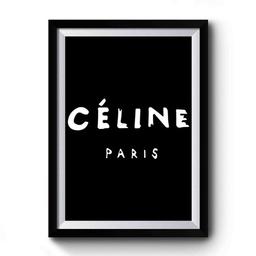 Celine Paris Text Premium Poster