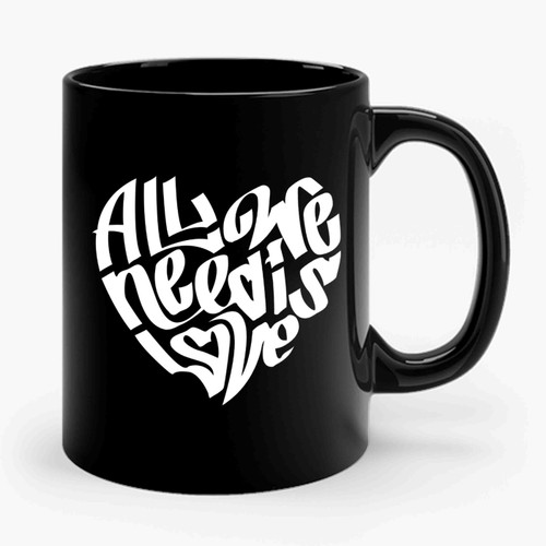 All We Need Is Love 70's Hippy Ceramic Mug