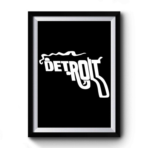 Detroit Smoking Downtown Pistol Crime Premium Poster