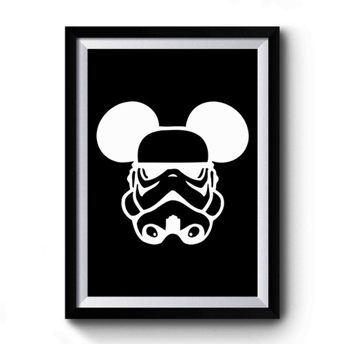 Disney Storm Trooper Micky Mouse Star Wars Funny Parody Premium Poster