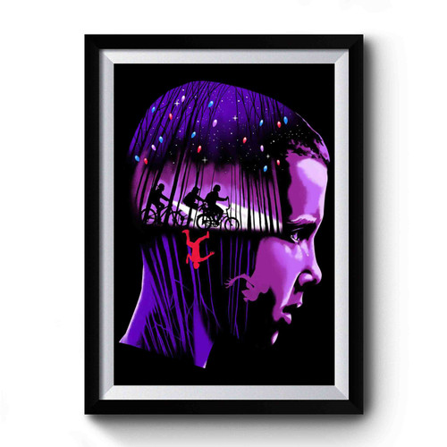 Eleven Stranger Things Dark Side Nostalgia 1980's Premium Poster