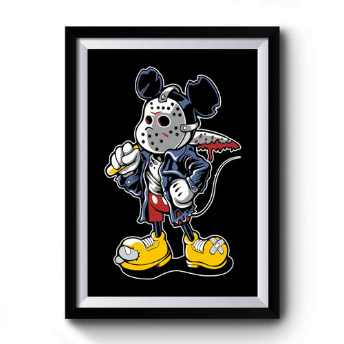 Evil Mickey Mouse Jason Mickey Disneyland Funny Parody Premium Poster