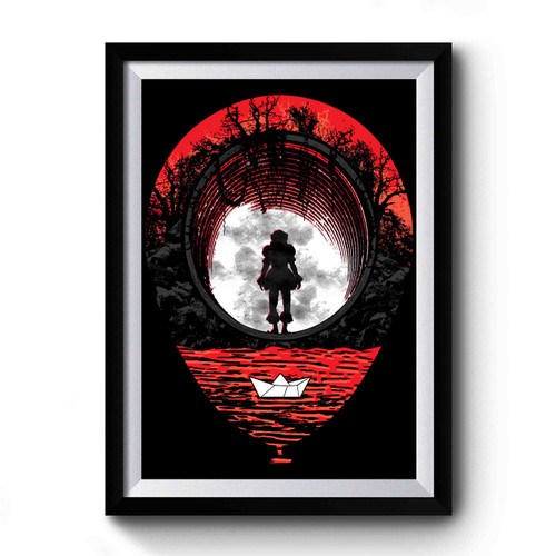 Fear The Clown T Inspired Pennywise Clown Red Balloon Horror Premium Poster