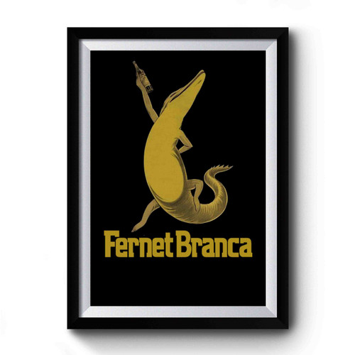 Fernet Branca Crocodile Alligator Drink Premium Poster