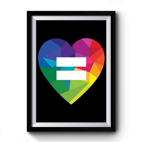 Gay Pride Heart Premium Poster