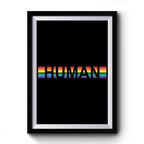 Gay Pride Human Rainbow Lgbt Premium Poster