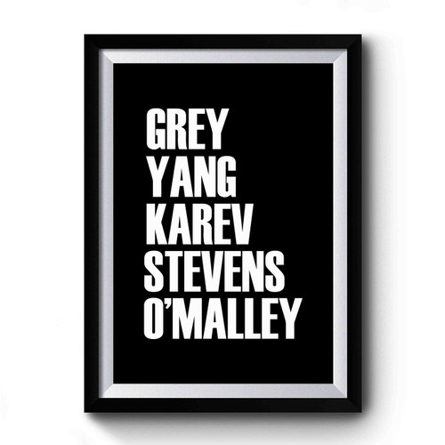 Greys Anatomy Grey Yang Karev Stevens O Malley Thursdays We Watch A Beautiful Day To Save Lives Premium Poster