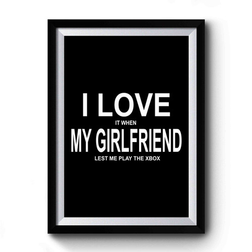 I Love My Girlfriend Videogame Premium Poster