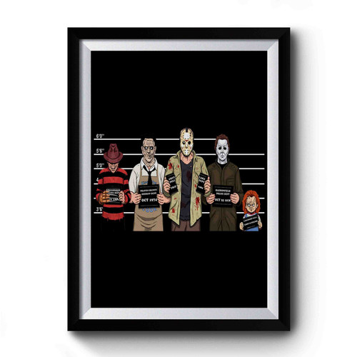 Jason Freddy Chucky Scream Jigsaw Mugshot 1 Premium Poster