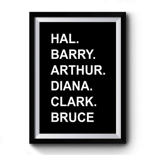 Justice League Team Hal Barry Arthur Diana Premium Poster