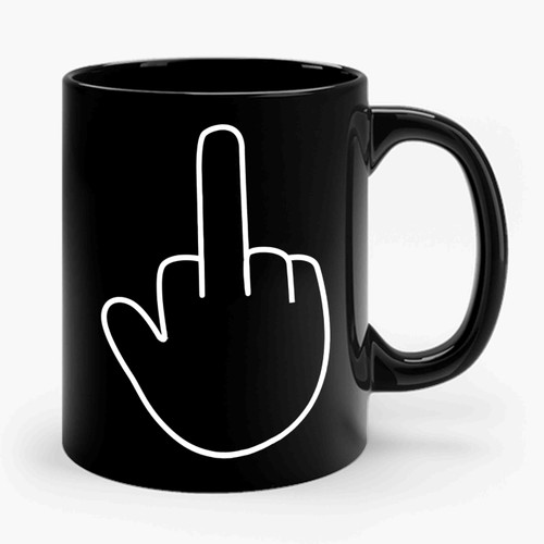 Middle Finger Funny Emoji Ceramic Mug