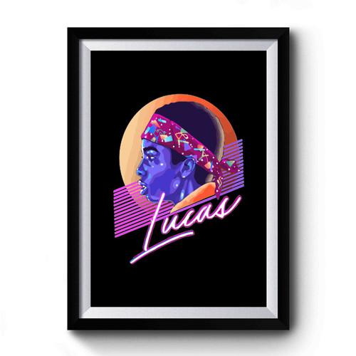 Lucas Stranger Things Dustin 80's Style Premium Poster Lucas Stranger Things Dustin 80's Style Premium Poster