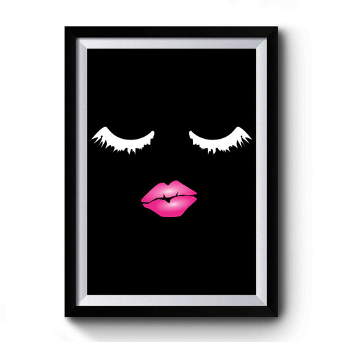 Makeup Eyelashes Lips Premium Poster
