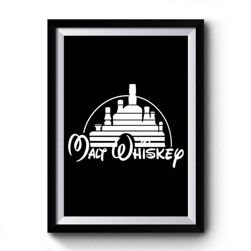 Malt Whiskey Walt Disney Parody Premium Poster