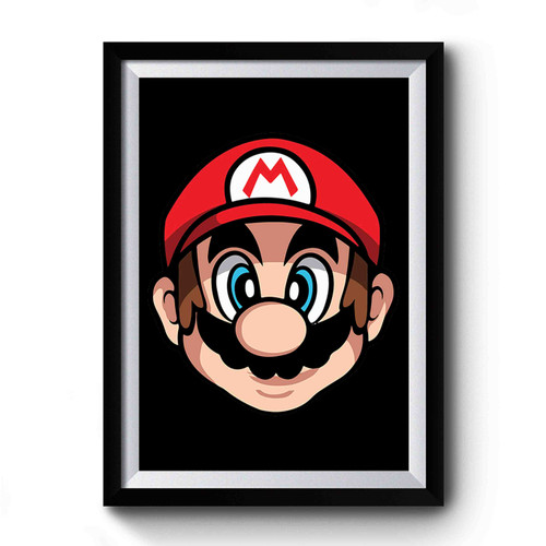 Mario Bross Super Mario Face Game Premium Poster