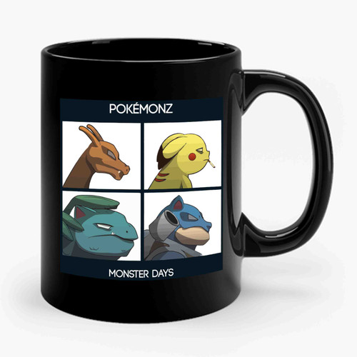 Monster Days Pokemon And Gorillaz Inspired Ceramic Mug Monster Days Pokemon And Gorillaz Inspired Ceramic Mug