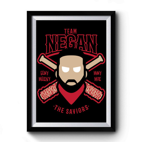 Negan Team Negan The Savior Baseball Lucille Walking Dead Premium Poster